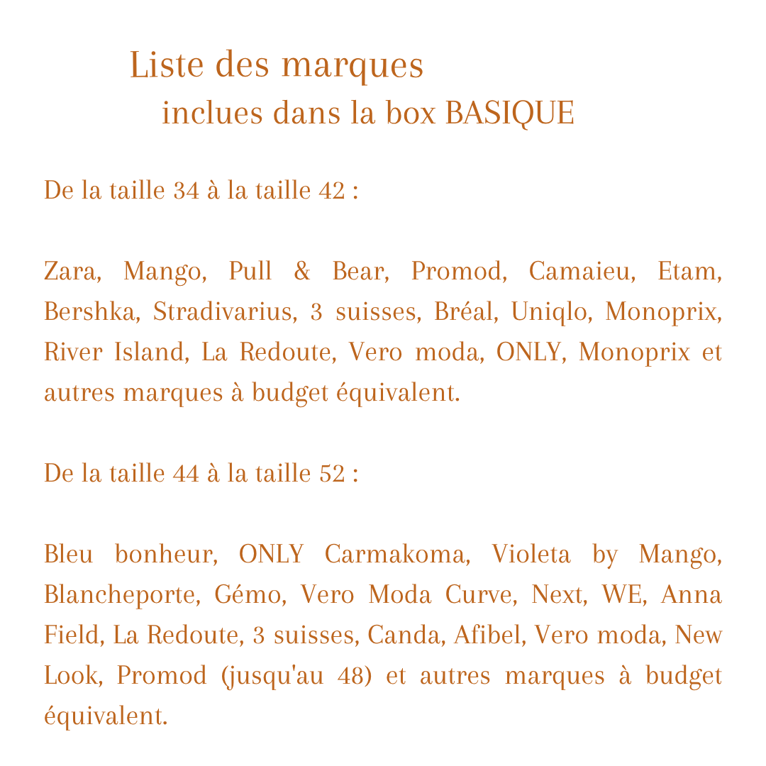 LA BASIQUE - Box de vêtements femme [Zara, Mango, Bershka, Uniqlo...]